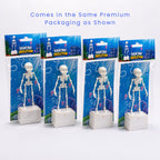 Dancing Skeleton Aquarium Ornament | Self-Balancing Floating Skeleton Decoration for Fish Tank | Unique 3D Printed Aquarium Decor | Safe for Freshwater & Saltwater Tanks | Black