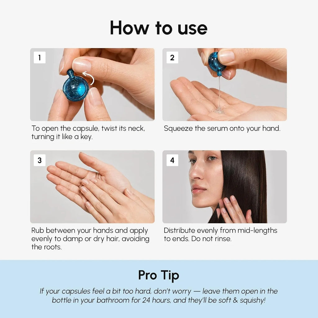 Keratin Oil Capsules for Frizz Control