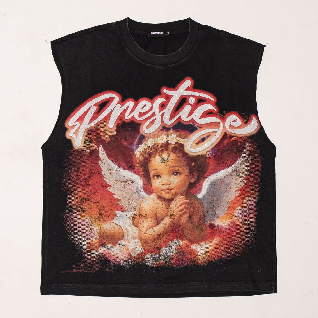 Rhinestone Angel Sleeveless Tee