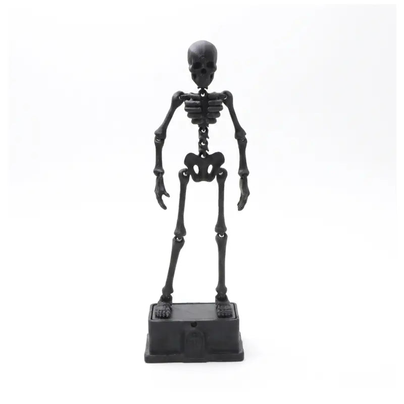 Dancing Skeleton Aquarium Ornament | Self-Balancing Floating Skeleton Decoration for Fish Tank | Unique 3D Printed Aquarium Decor | Safe for Freshwater & Saltwater Tanks | Black
